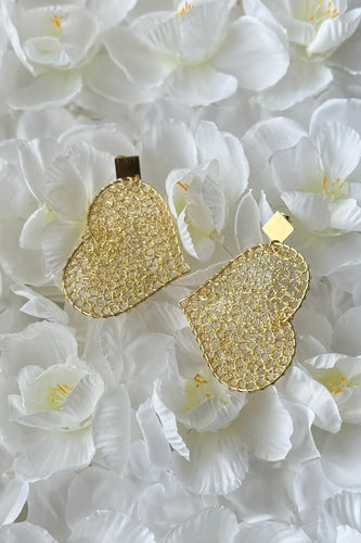 Maxi Hearts earrings in gold